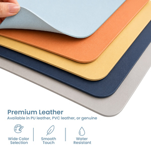 Custom Leather Desk <b>Mat</b> with <b>Large</b> Size Waterproof <b>Mouse</b> Pad For Office Desk - Product Image 2