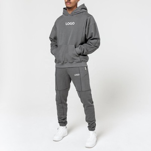 Venta al por mayor personalizado francés Terry hombres invierno más tamaño 2PC chándal conjuntos con envío aéreo - Product Image 1