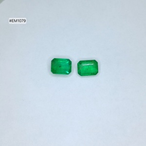 Émeraudes zambiennes taille octogonale, paire assortie, 3,65 ct, pierres vertes naturelles, qualité 3A, pour bagues, boucles d'oreilles et pendentifs, prix usine - Product Image 2
