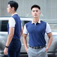 Polos à manches bicolores pour hommes Mélange de coton de qualité supérieure 220 GSM Coupe moderne Abordable Idéal pour les uniformes
