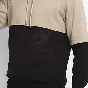 Sweat-shirt à capuche pour homme, deux tons, style urbain, panneaux contrastés, prix avantageux - Product Image 6