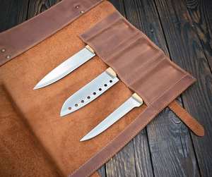 Bolsa Portacuchillos de Cuero Genuino al por Mayor, Organizador Culinario Profesional, Protección a Prueba de Olores, Venta Directa de Fábrica - Product Image 4