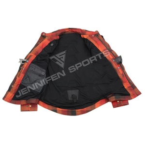 Chemise en flanelle de coton Kevlar doublée d'aramide, design classique pour moto, protection personnalisée certifiée CE, chemise en flanelle blindée - Product Image 4