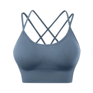 Sujetador Deportivo Personalizado con Logotipo, Sin Costuras, Espalda Descubierta, Talla Grande, para Fitness, Yoga, de Alto Impacto, con Relleno - Product Image 5