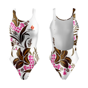 Maillot de bain une pièce pour femme, col rond, grande taille, imprimé sur mesure, OEM/ODM, écologique, respirant, antibactérien, coupe-vent, séchage rapide - Product Image 4