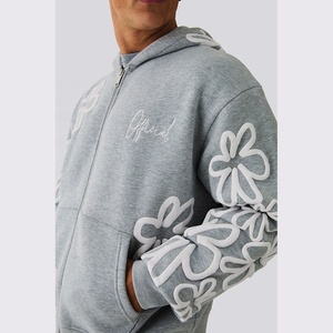 Conjunto Deportivo Personalizado OEM Unisex, Sudadera con Capucha y Pantalones Deportivos, 2 Piezas, Estilo Holgado, Patrón Liso con Logotipo - Product Image 3