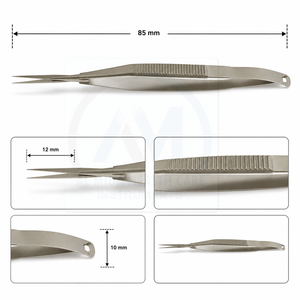 Ciseaux ophtalmiques professionnels AL MIDA AMHC-R-423 et instruments de microchirurgie certifiés CE avec garantie de 5 ans - Product Image 5
