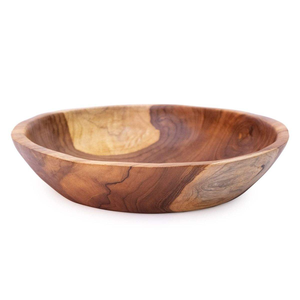 Handmade Wooden Serving Bowl For Eco Homes Supporting <b>Plastic</b> Free And Organic Kitchen Lifestyle Effort - Product Image 3
