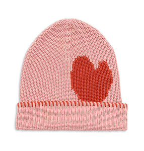 Gorro de Punto para Mujer, Gorro de Invierno Suave con Diseño de Corazón, Cálido y Casual para Clima Frío, Accesorio de Moda Elástico - Product Image 3