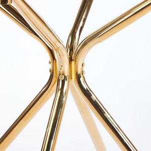 Moderno risparmio di spazio cucina e soggiorno tavolo da pranzo con vetro temperato & gamba in metallo cromato elegante colore cromato - Product Image 6