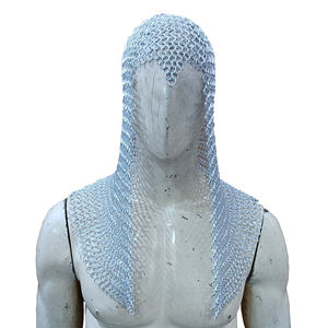 Capucha de Malla de Aluminio Medieval con Anillos de 10mm, Calidad Premium para Armadura de Caballero, Reenactment, Cosplay y Disfraz de Halloween - Product Image 1