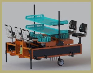 Sabin Semoir numérique semi-automatique multi-cultures (Spécial semis d'oignons) pour tracteur, avec boîte de vitesses, moteur et roulement - Product Image 2