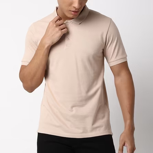 Algodón 100% de Alta Calidad al por Mayor para Camiseta Polo, Diseño Personalizable con Logotipo, Antiarrugas, Tejido de Punto con Patrón Sólido - Product Image 2