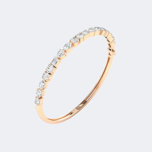 Bracelet jonc en diamants à taille mixte 2.500 CTW serti à griffes - Product Image 3