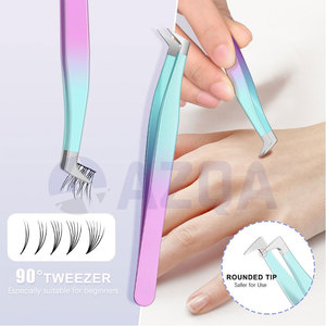 ชุดแหนบต่อขนตาหลากสีสแตนเลสพร้อมกล่องเก็บ สำหรับแยกขนตาและวางขนตา - Product Image 3