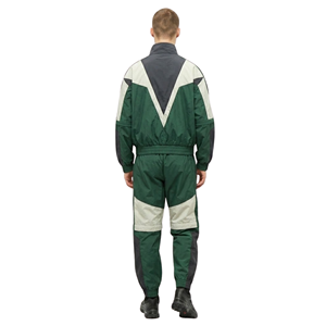 High Quality ODM OEM Customized Fashion Nylon Tracksuit Two Piece Windbreaker Jogging Suit Patchwork <b>Zipper</b> <b>Jacket</b> Cargo Pants - Product Image 3