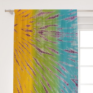 Cortina de Algodón con Estampado Tie Dye de Primera Calidad, Decorativa para Ventanas, para Sala de Estar, Hotel, Venta al por Mayor en India - Product Image 3