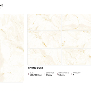 Azulejos de porcelana de diseño de lujo con alto brillo, tamaño 600X1200, formato grande para uso interior residencial. - Product Image 1