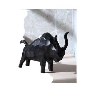 ขายส่งประติมากรรมกระทิงอลูมิเนียมโบราณสีดำ - Product Image 1