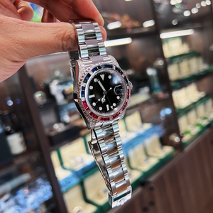 Reloj Mecánico de Diseño C Factory 904L con Correa, Cristal de Zafiro de 40 mm, Automático, Resistente al Agua, Arcoíris, de Lujo, para Hombre, con Diamantes - Product Image 1