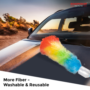 ROADPOWER (RP-DUS-01) Electrostatic <b>Feather</b> Duster Reusable, Scratch Free Dusting Tool For Car With Retractable Cover - Product Image 5
