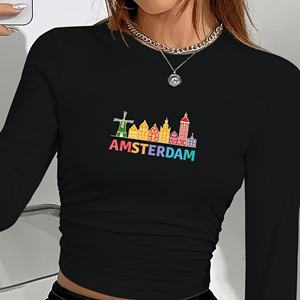 Camisa de manga larga AMSTERDAM Skyline design moda mujer - Product Image 1
