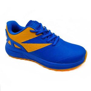Chaussures de cricket pour hommes Big Bang Spikes, fermeture à lacets, antidérapantes, légères, respirantes, doublure en caoutchouc blanc/bleu - Product Image 1