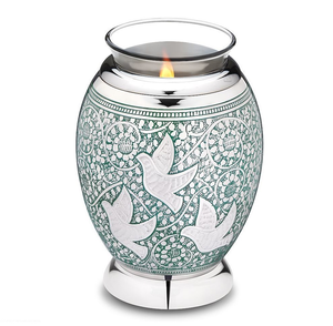 Nouvelle urne funéraire en laiton de style moderne avec doublure en laiton noir doré pour le stockage des cendres funéraires - Product Image 4