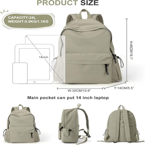 Large-Capacity Waterproof Oxford <b>Laptop</b> Student Backpack With Polyester Lining Zipper Closure School <b>bags</b> - Product Image 2