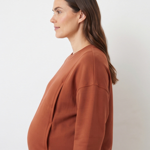 High Quality Winter Maternity Sweatshirt Women Long Sleeve <b>Nursing</b> Sweat Shirts Ladies Baggy Breastfeeding Sweatshirts Women's - Product Image 5