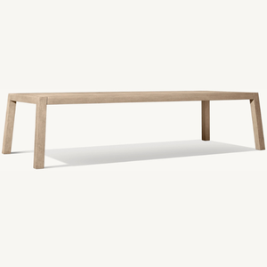 Table rectangulaire en teck, utilisée dans les restaurants, avec un design extérieur moderne. - Product Image 2
