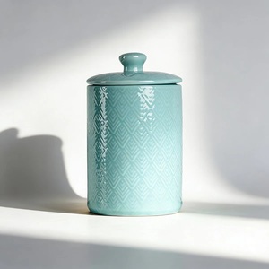Speckled Glaze <b>Storage</b> Canister Compact Design Secure Lid Tight Seal Moisture Protection Stylish <b>Kitchen</b> Organizer - Product Image 6