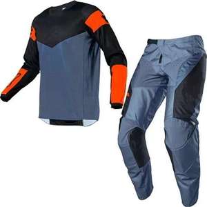 Conjunto de Motocross Personalizado para Hombre, Manga Larga, Azul, Negro y Verde, Sublimado, de Secado Rápido, Poliéster, para Carreras, Adulto, Todas las Temporadas - Product Image 3