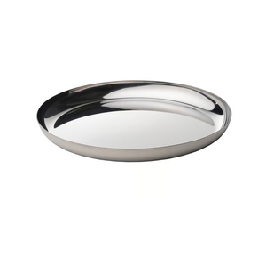 Platos Redondos de Acero Inoxidable, 2 Piezas, Juego de Platos Planos de Metal Pulido Aptos para Lavavajillas a un Precio Accesible - Product Image 3