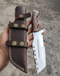 Cuchillo de caza hecho a mano con hoja fija de acero inoxidable, cuchillo utilitario para acampar al aire libre con mango de madera, ¡gran oferta! - Product Image 3