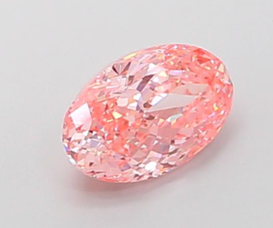 Diamante Cultivado en Laboratorio con Certificación IGI, Corte Oval Portugués de 1.28 CT, Color Rosa Intenso Fantasía, Claridad VS1, Modelo 1 de ROYAL GEMS - Product Image 3