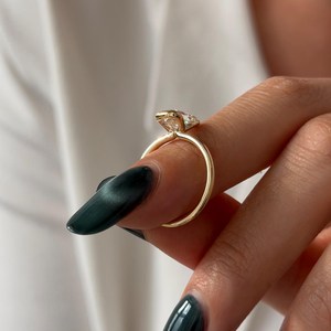 2 Carat <b>Emerald</b> Cut EVS1 Lab Grown Diamond Half Bezel Engagement <b>Ring</b>, One of a Kind 14k Yellow Gold, IGI Certified - Product Image 5