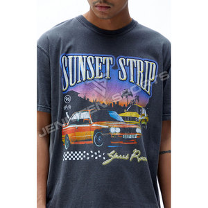 Camisetas Gráficas Estampadas DTG para Hombre, 100% Algodón, Tallas Grandes, Lavado Ácido, Logotipo Personalizado, Ligeras, de Secado Rápido y Transpirables - Product Image 4