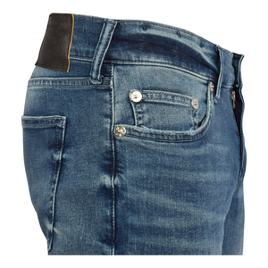 Jeans en denim décontractés, haute couture vintage, respirants, avec logo personnalisé, streetwear, coupe droite, taille mi-haute pour hommes - Product Image 4