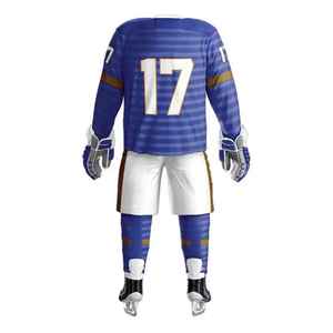 Men's Full Sublimation Print Ice Hockey Jersey Set Quick Dry Moisture Wicking Regular Fit Field & Ice Hokey Sportswear Uniforms - Product Image 4