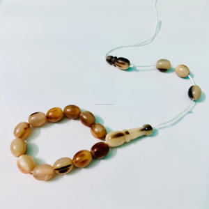 Cuentas de Misbah personalizadas de primera calidad, cuerno de Búfalo Blanco Natural, pulido, Tasbeeh, artesanía de oración islámica en estilo turco - Product Image 3