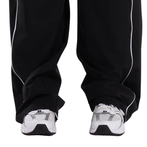 Pantalon de survêtement pour homme, couleur personnalisée, léger, coupe mi-haute, ample, jambe large, écologique, respirant, 100% polyester, élastique - Product Image 6