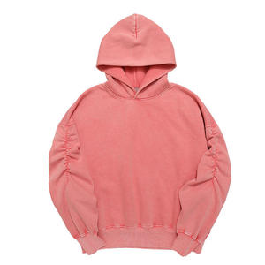 เสื้อฮู้ดผู้ชายแบบทอเนื้อหนา สไตล์วินเทจ ล้างสีแบบแอซิดวอช สำหรับฤดูหนาว สตรีทแวร์ รับสกรีนโลโก้ - Product Image 1