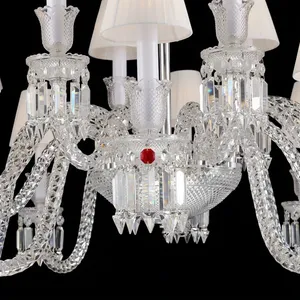 Lustre en cristal avec 12 lumières, design traditionnel, montage au plafond, éclairage intérieur pour salon, décoration de la maison - Product Image 5