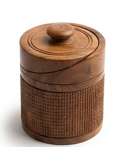 Natural Brown Carved Wood <b>Keepsake</b> <b>Box</b> Rectangle <b>Memory</b> Urn Pet Ashes Casket Storage Case Handmade Handcrafted High Finishing - Product Image 2