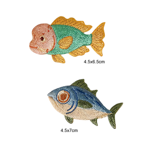 Patch brodé coloré de poissons marins pour sacs et vêtements - Product Image 4