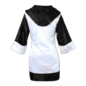 Vêtements de boxe, logo personnalisé, robe noire et bleue, robe de boxe confortable très vendue, robe à capuche personnalisée pour le kickboxing - Product Image 5