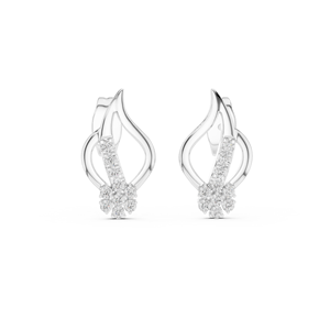 Luxury Vintage Silver IGI Certified Floral Diamond <b>Stud</b> <b>Earrings</b> Womens Minimalist Engagement & Wedding Gift <b>Fine</b> Jewelry - Product Image 1