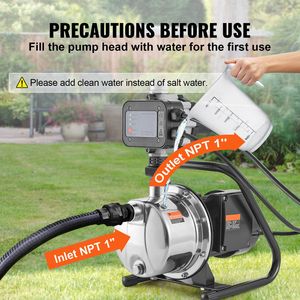 Pompa per Pozzi Poco Profondi da 1HP 115V con Portata di 1200 GPH e Prevalenza di 145 ft, Pompa Portatile in Acciaio Inox con Controllo Automatico per Irrigazione - Product Image 6