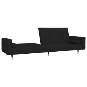 Canapé-lit en velours noir 86,6 x 33,3 x 27,2 pouces - Product Image 5